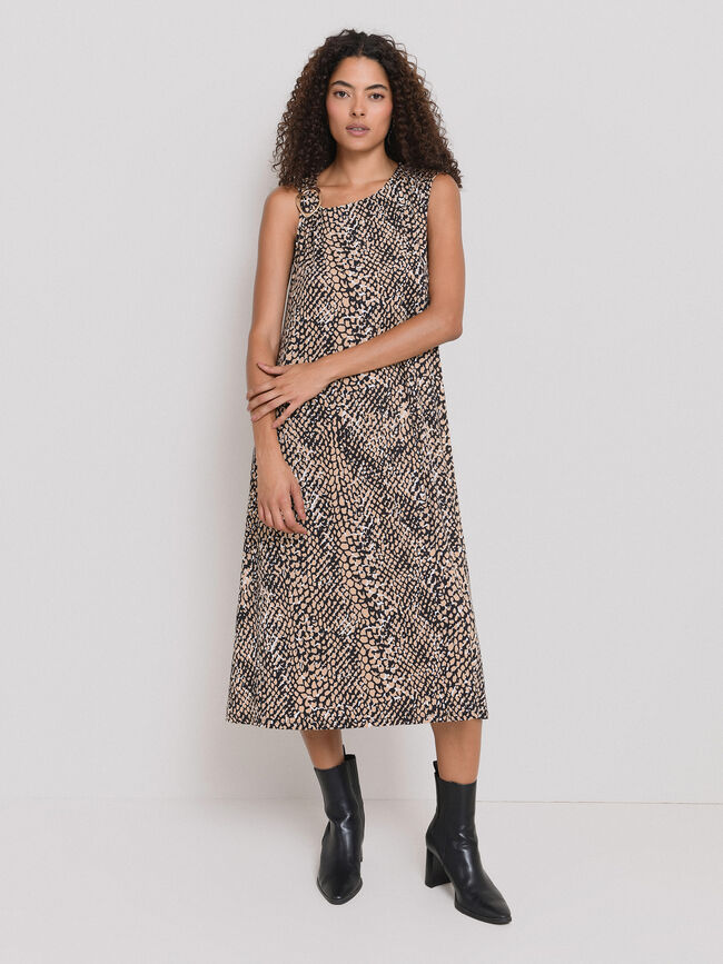 VESTIDO DTY ANIMAL ARGOLLA Negro