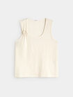 CAMISETA FLOR CRINKLE Blanco Hueso