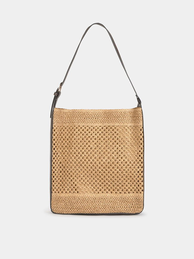 BOLSO RAFIA HOMBRO Beige