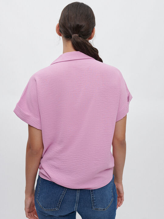 BLUSA MANGA CORTA Violeta vintage image number null