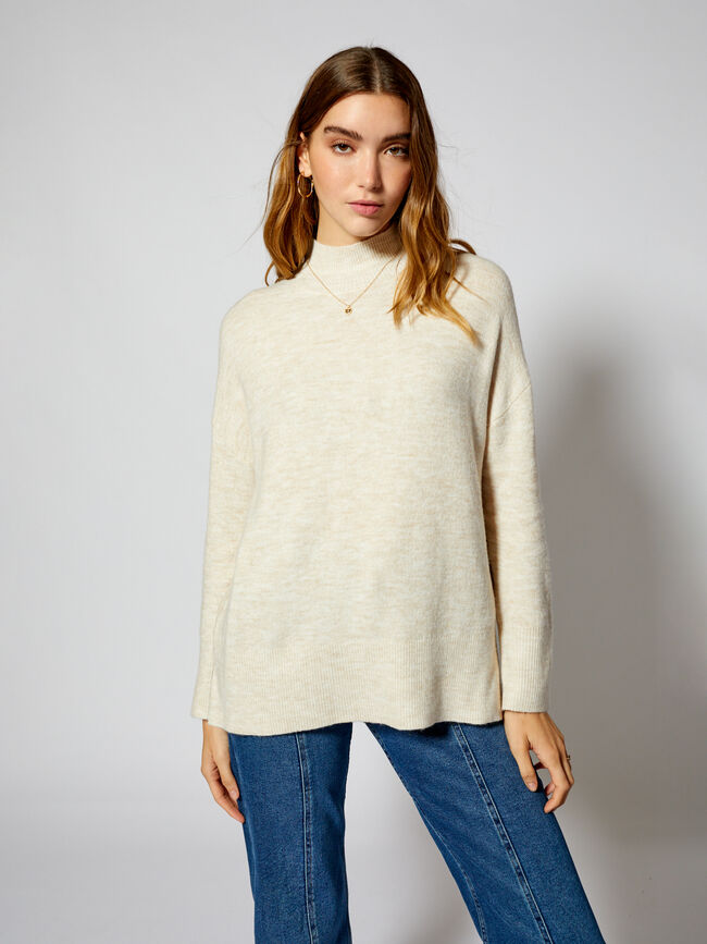 jersey cuello cisne Crudo