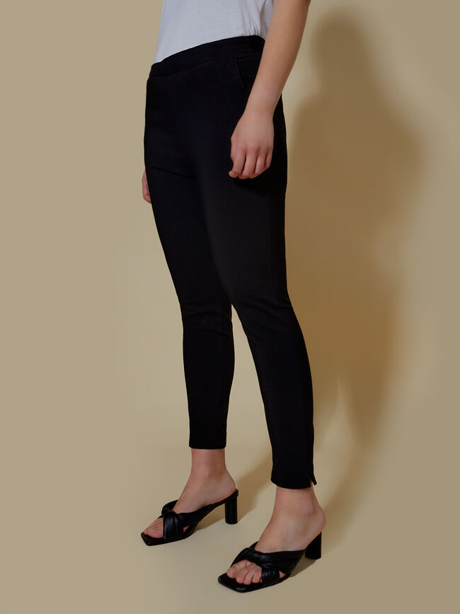 Pantalón cintura elástica Negro