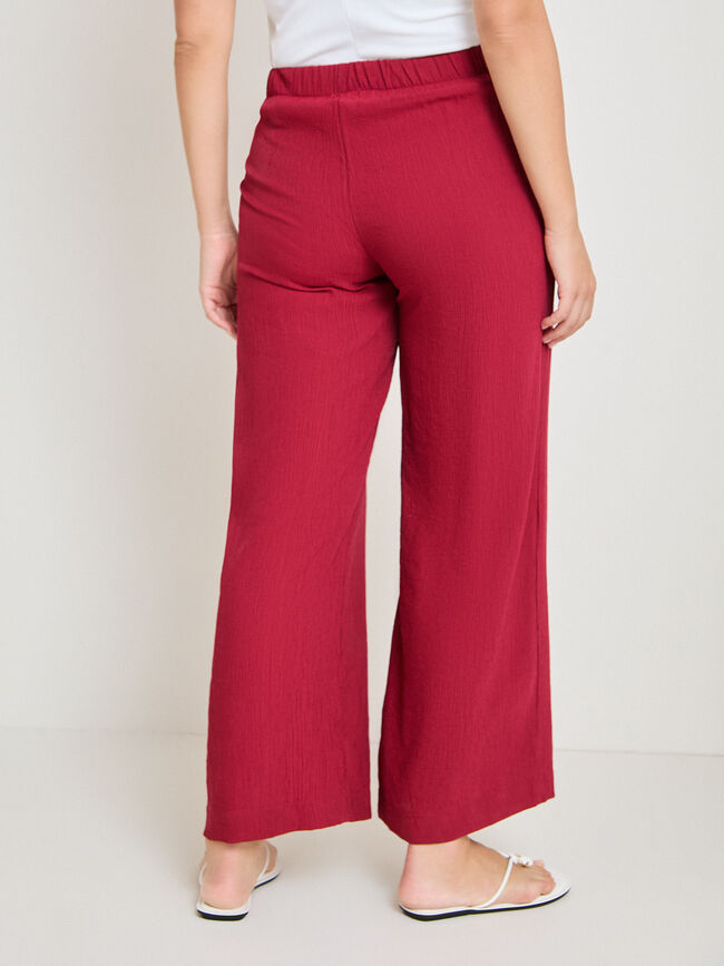 PANTAL&Oacute;N CINTURILLA LAZO Granate