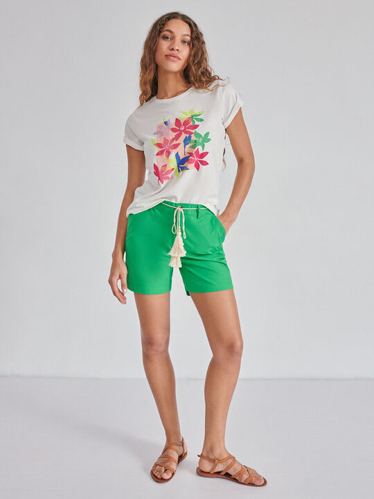 Short algodón borlas Verde Brillante image number null