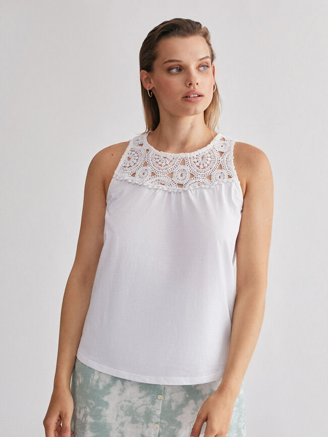TOP CROCHET Blanco Optico
