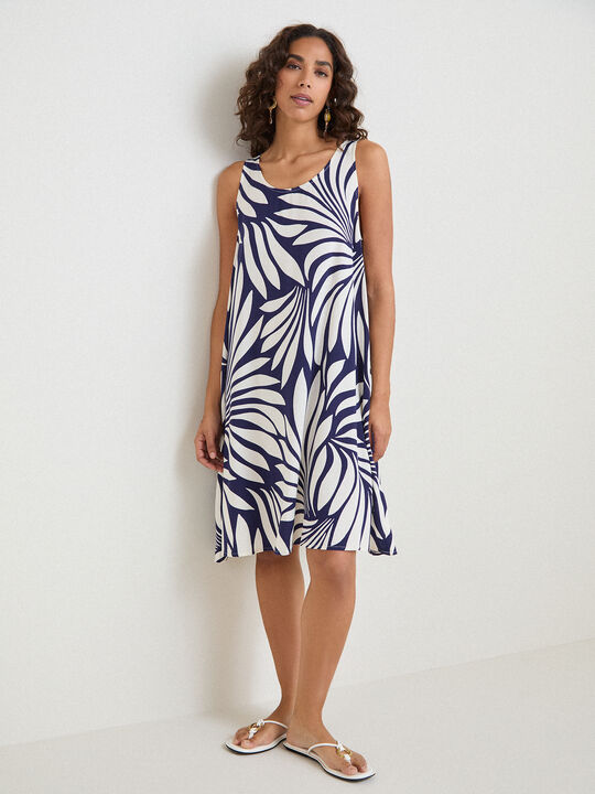 VESTIDO BASICO CORTO Azul Marino image number null