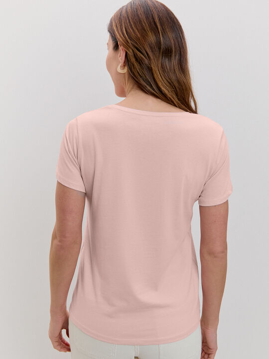 CAMISETA MANCHA BRILLANTE Rosa image number null
