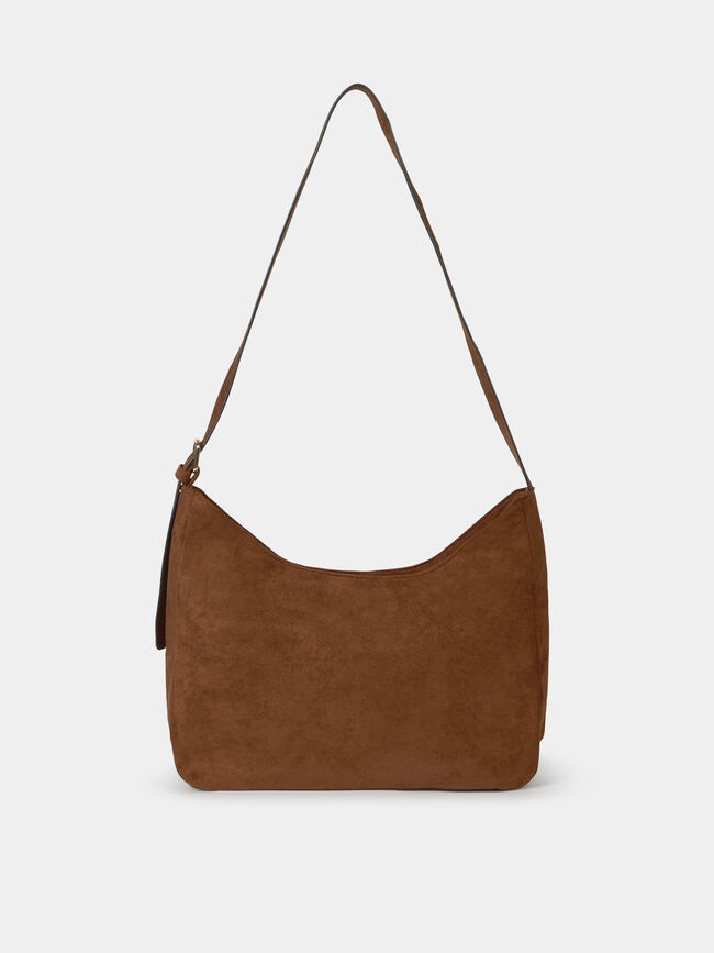 BOLSO HOBO ANTE Rojo Barro