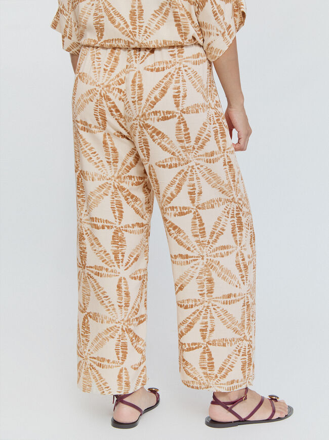 PANTALÓN ESTAMPADO CONJUNTO Crudo