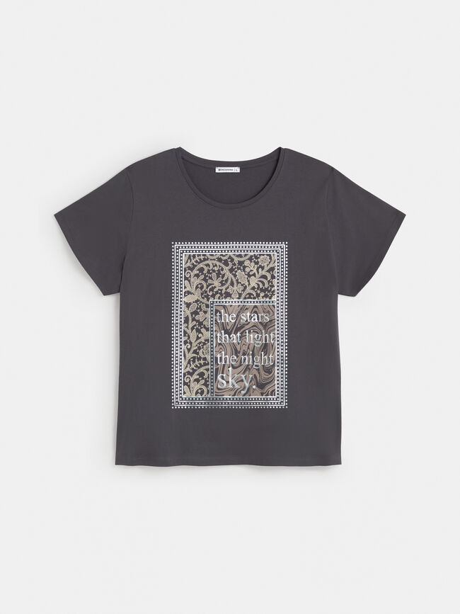 CAMISETA MARCO PLATEADO Gris