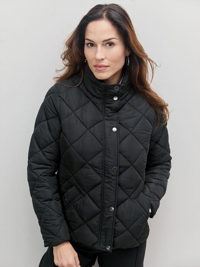 CHAQUETA ACOLCHADA ANCHA Negro