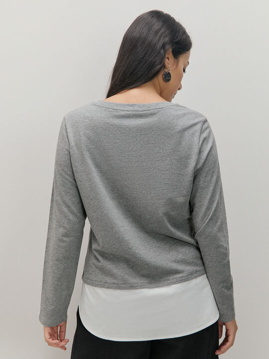 SUDADERA MARIPOSAS Gris vigore cla image number null