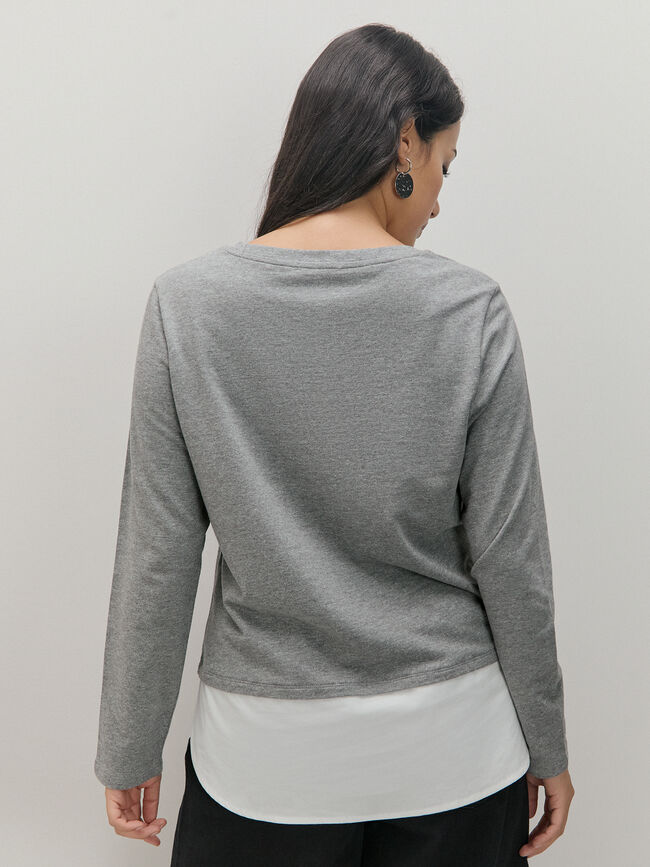 SUDADERA MARIPOSAS Gris vigore cla