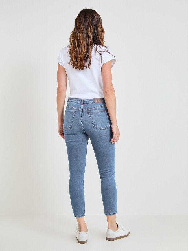 VAQUERO PITILLO CROP Mid blue