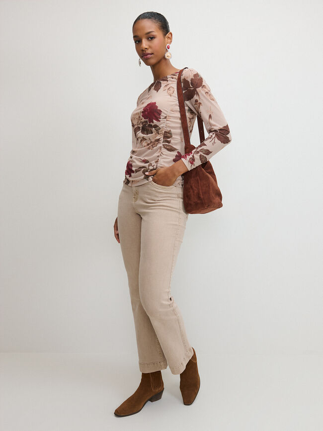 CAMISETA MESH FLORES DRAMA Estampado 1