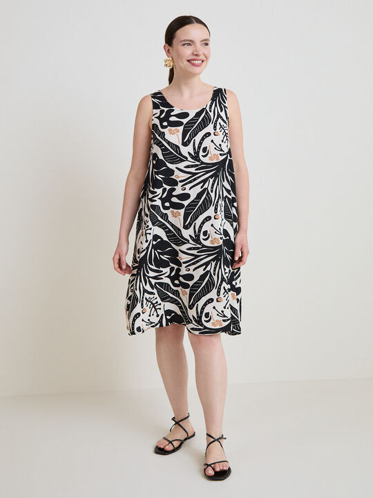 VESTIDO BASICO CORTO Crudo image number null