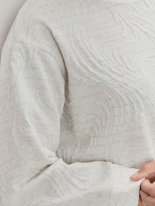 JERSEY TEXTURA Blanco Hueso image number null