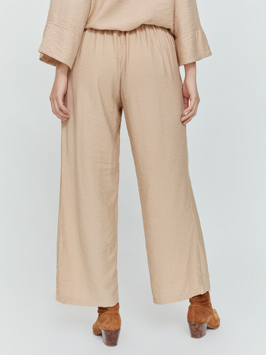 PANTALON ANCHO FLUIDO Beige Tostado image number null