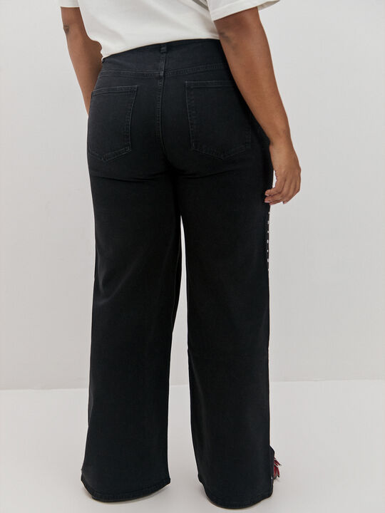WIDE LEG DETALLE TACHAS Negro image number null