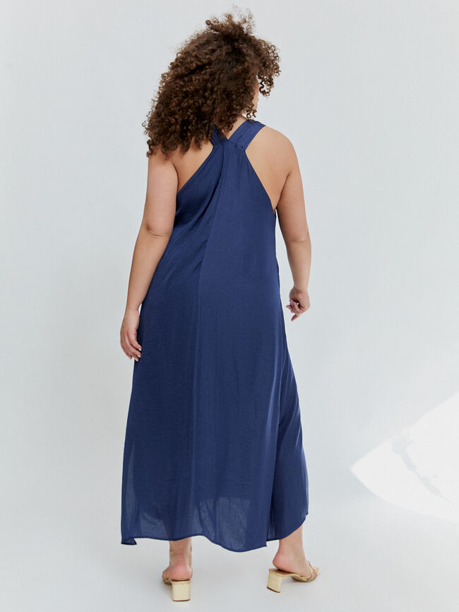 VESTIDO PIEZAS DORADAS Azul Noche