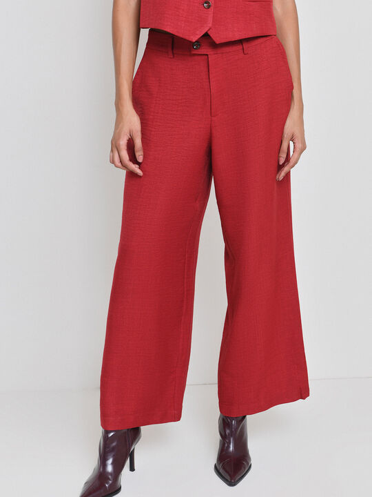 PANTALON RECTO RUSTICO Rojo Cereza image number null