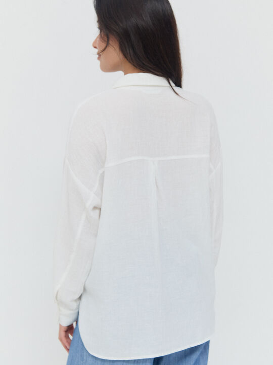 CAMISA RUSTICA Blanco Optico image number null