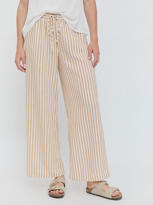 PANTALON RUSTICO FLUIDO Crudo image number null