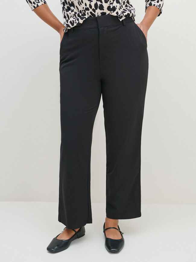 PANTAL&Oacute;N RECTO LARGO Negro