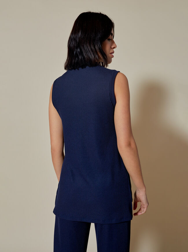 top cuello perkins Azul Marino