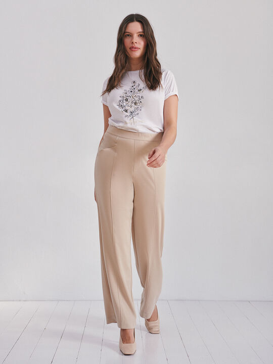 PANTALÓN FLUÍDO Beige image number null