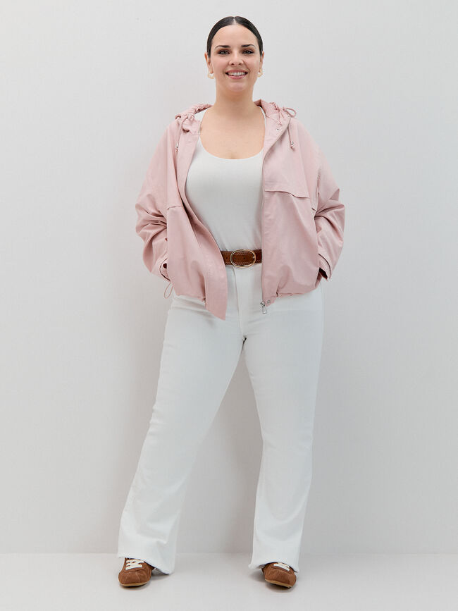 PARKA B&Aacute;SICA CAPUCHA Rosa Colorete