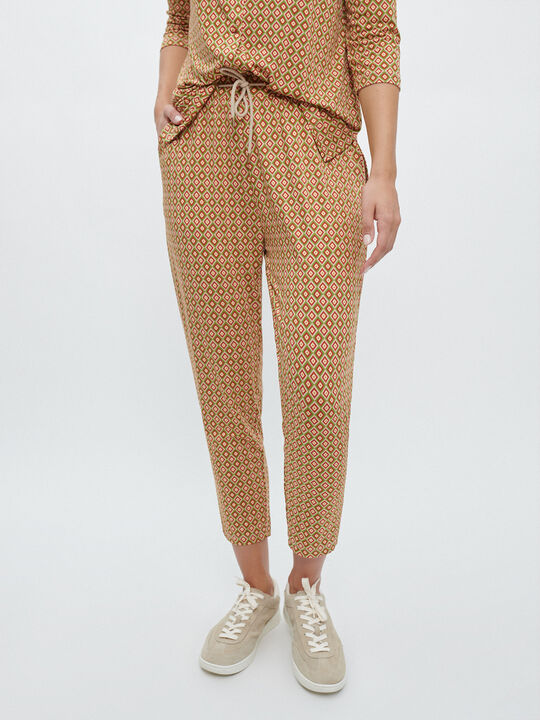 PANTALÓN ESTAMPADO CINTURA ELÁSTICA Estampado 1 image number null