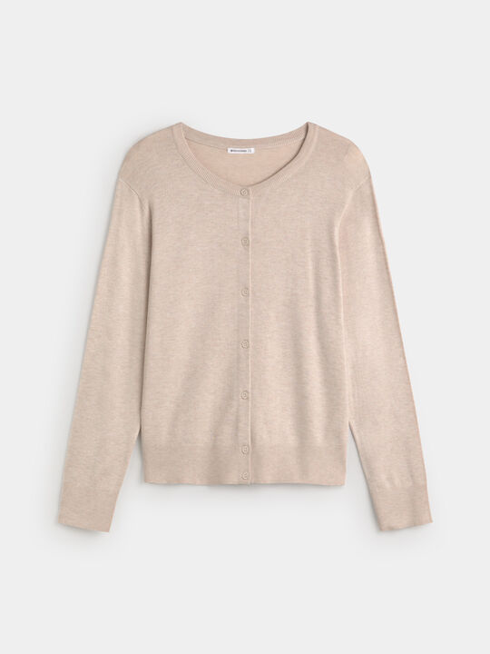 CÁRDIGAN BASICO Beige image number null