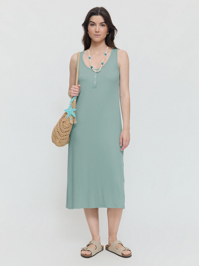 VESTIDO RAYAS Vintage Blue