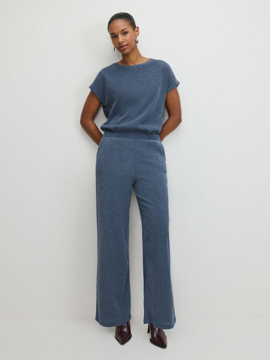PANTAL&Oacute;N CRINKLE MINI FLARE Indigo image number null