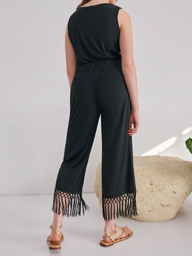 PANTALON FLECOS Negro