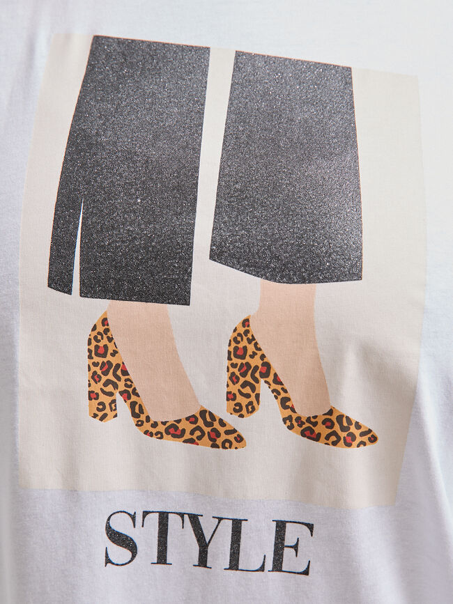 CAMISETA POSICIONAL ZAPATOS Blanco Optico
