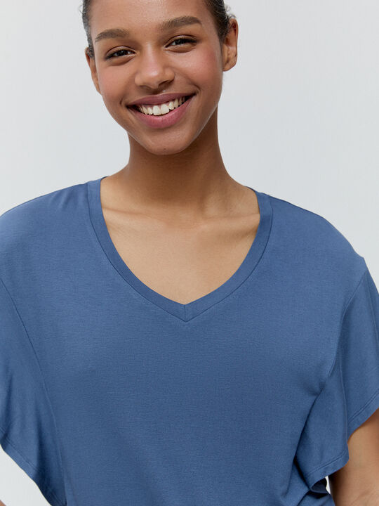 CAMISETA VOLANTES Azul Grisaceo image number null