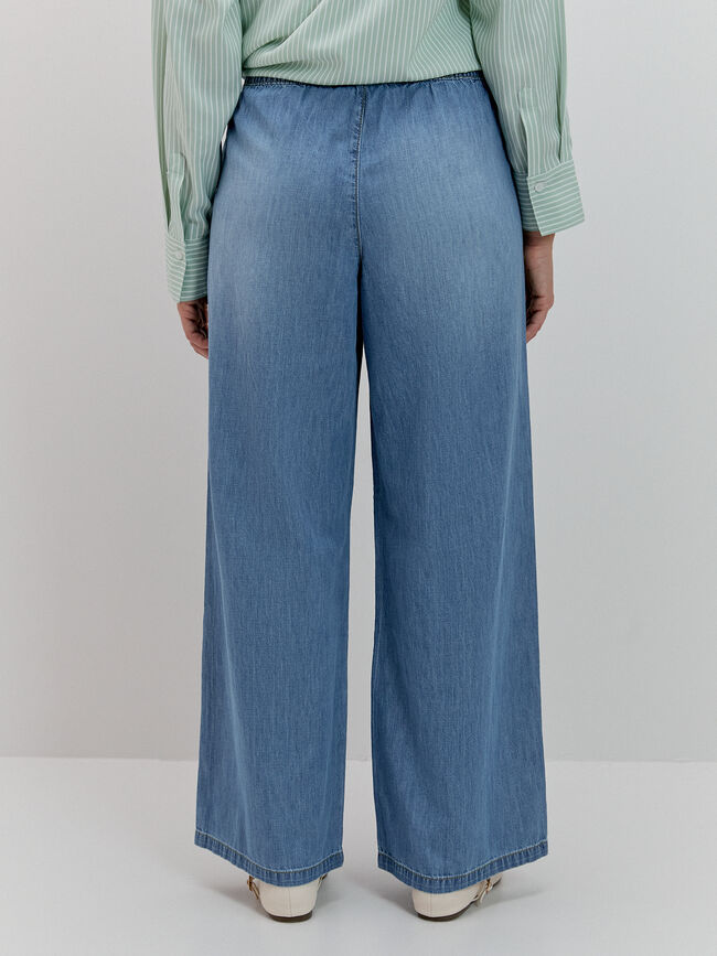 PANTALON VAQUERO SUAVE Mid blue