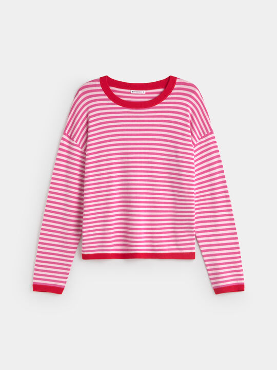 JERSEY RAYAS CONTRASTE Rosa image number null