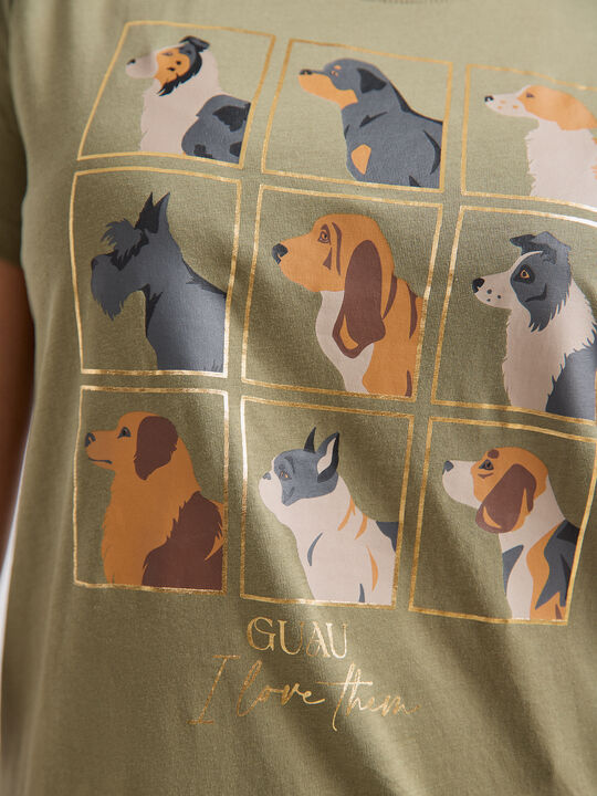 CAMISETA POSICIONAL PERROS Kaki image number null