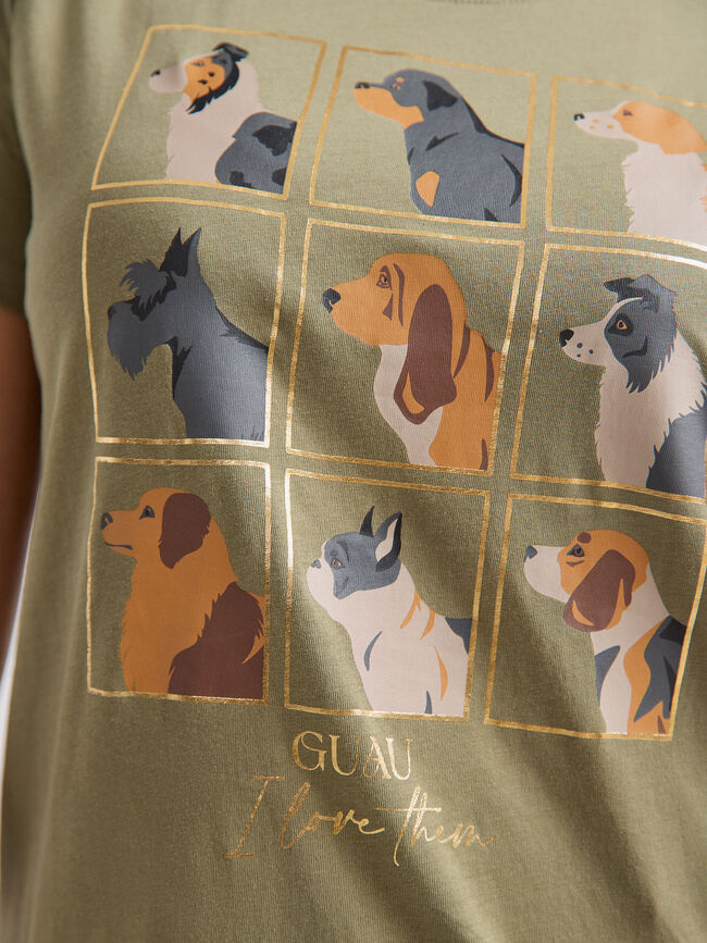 CAMISETA POSICIONAL PERROS Kaki