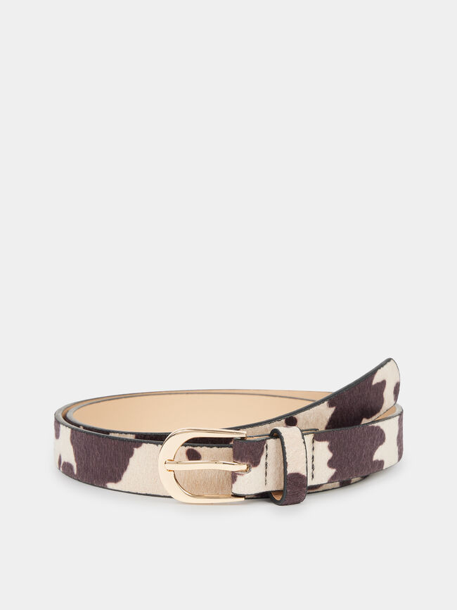 CINTURÓN PELO VACA Crudo