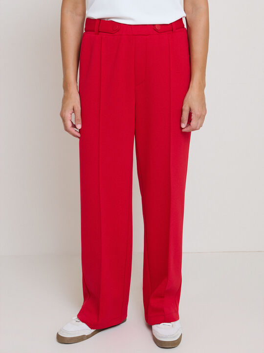PANTALON VESTIR DETALLE Rojo image number null