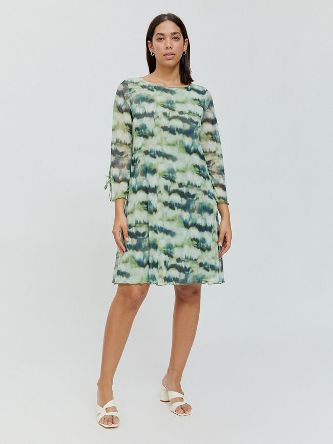 VESTIDO CORTO ESTAMPADO Kaki