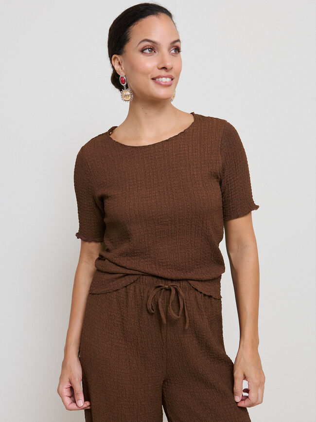 CAMISETA TEXTURA Marron