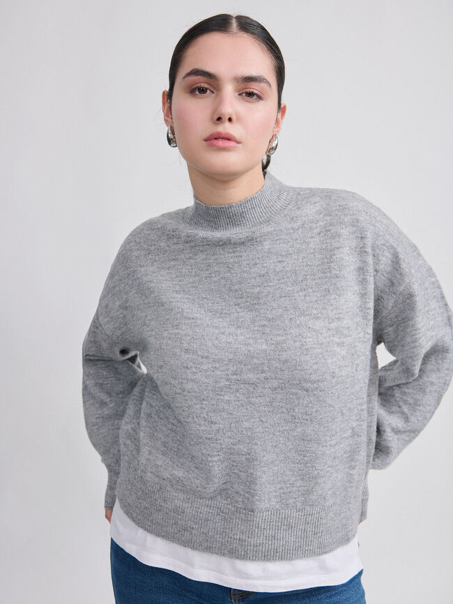 JERSEY PERKINS LISO gris melange