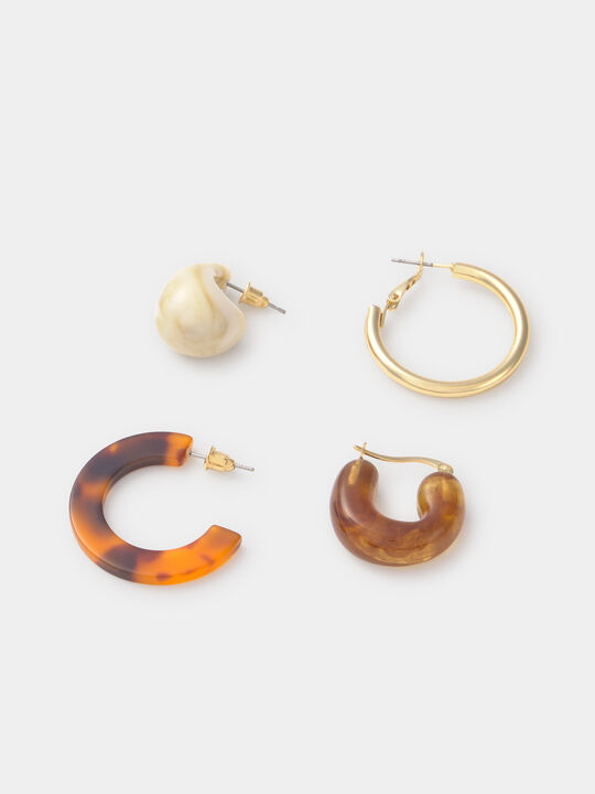 PACK CUATRO PENDIENTES Oro image number null