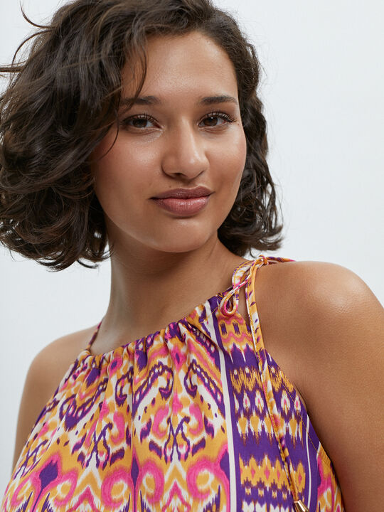 TOP HALTER estampado Crudo image number null