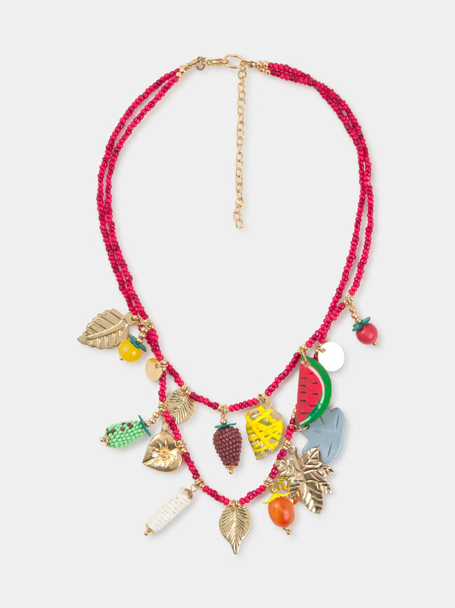 COLLAR DETALLE FRUTAS Multicolor